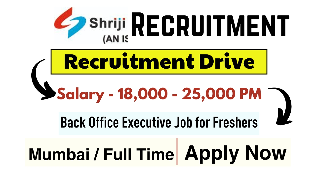 Back Office Executive Jobs in Shriji Sparekraft Impex Private Limited Careers