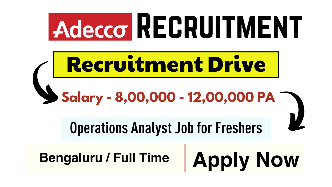 Operations Analyst - Adecco Limited Careers